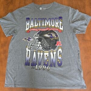 NFL Apparel Baltimore Ravens Est 1996 Front Side SS Crew Neck Graphic Tee XL